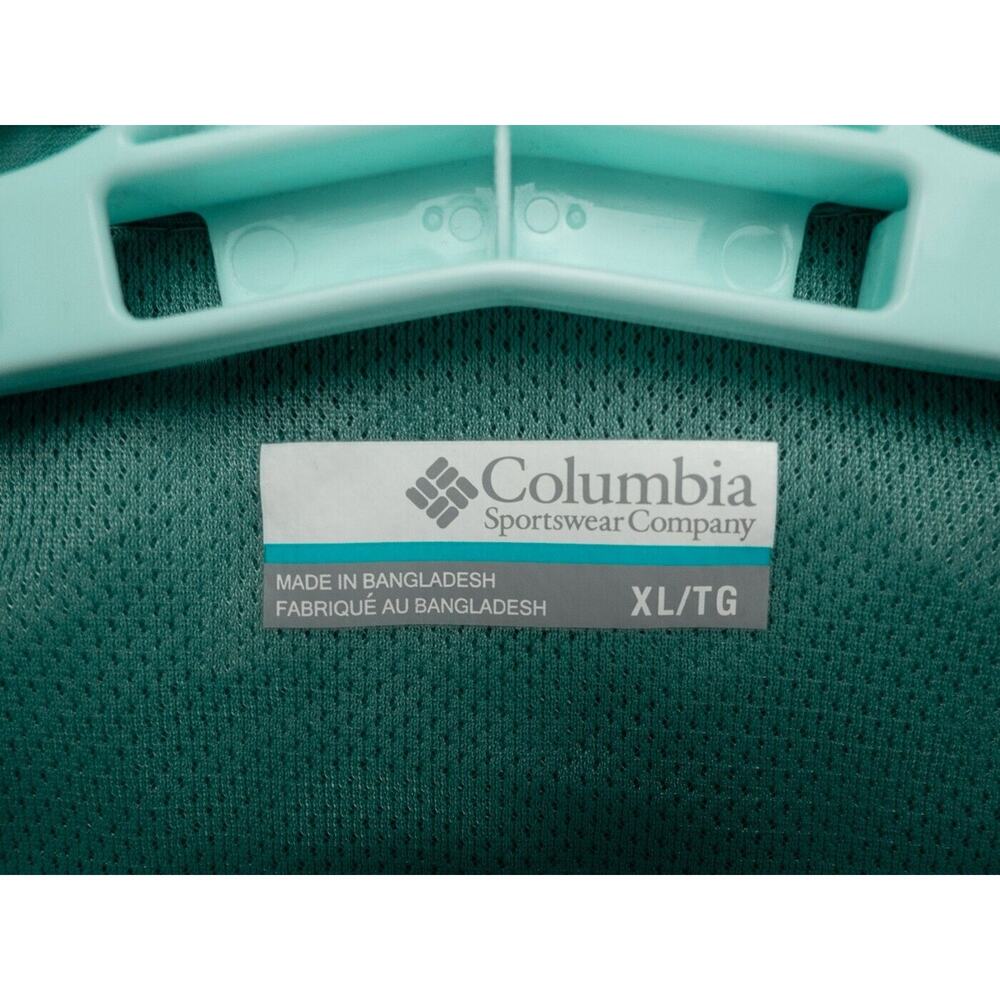 Columbia Shirt Mens XL Green Striped Short Sleeve Vented Omni Shade Outdoors - Picture 2 of 12